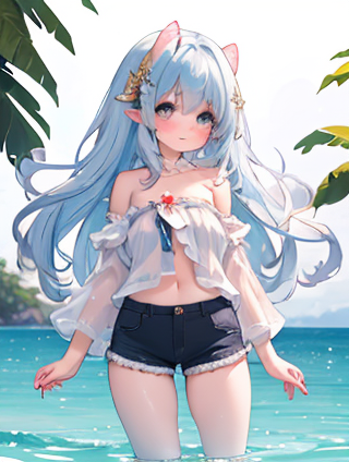 蓝色与多彩世界的完美搭配